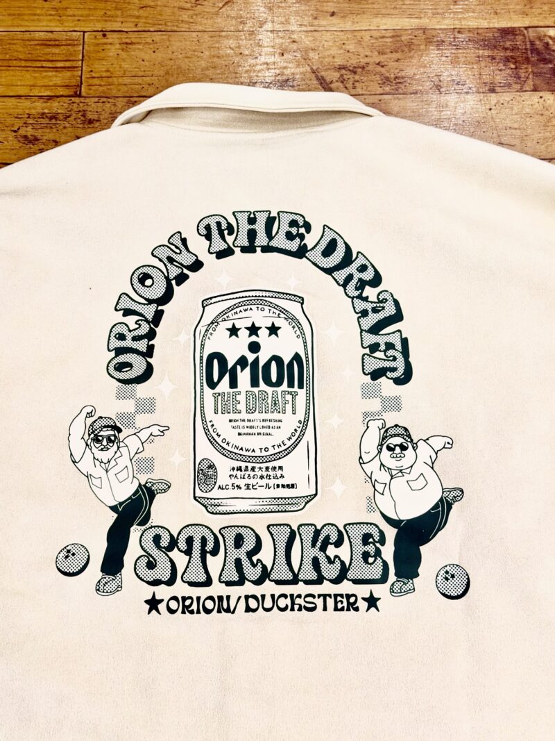 DUCKSTER オリオンビールコラボシャツの胸元デザイン